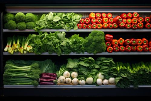 農產品新鮮蔬菜貨架攝影圖